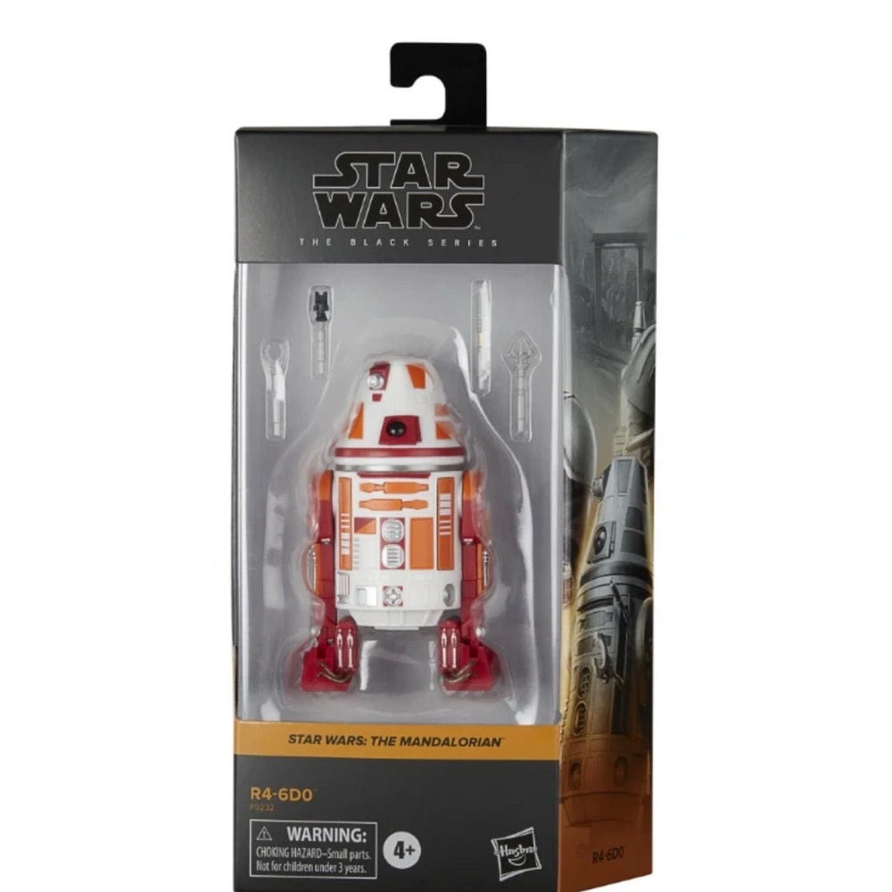 Hasbro Star Wars R4-6D0 Droid Figure - Orange & White